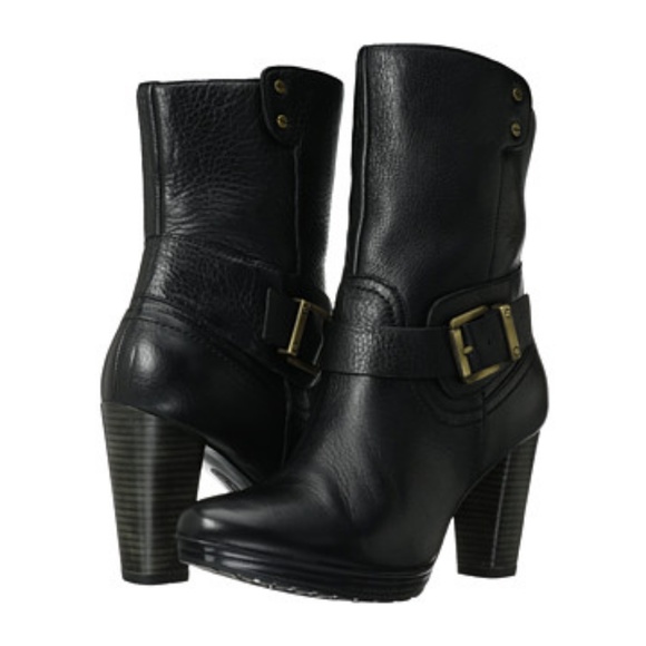 Clarks Shoes - Indigo by Clarks 'Lida Sayer' Black Leather Boots